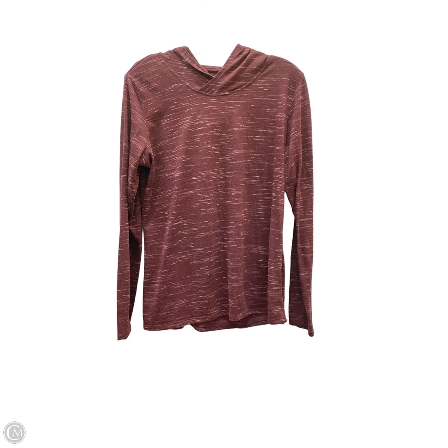 Athletic Top Long Sleeve Hoodie By Nike Apparel In Maroon, Size: L