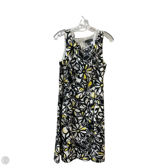 Dress Party Midi By Jessica Howard In Black & Yellow, Size: L