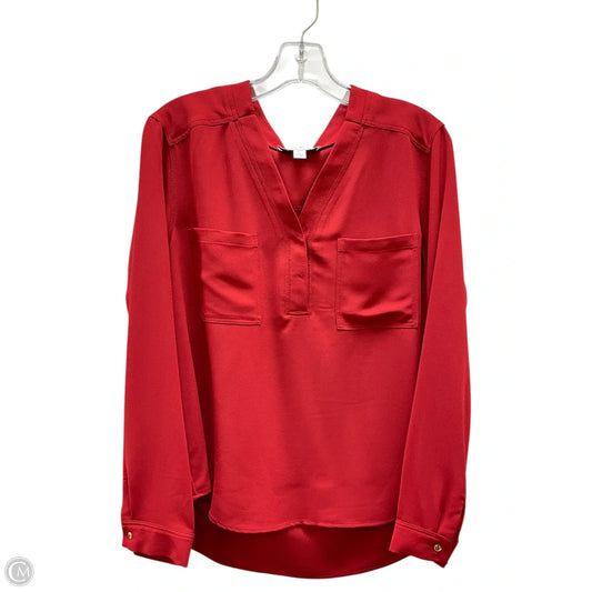 Top Long Sleeve By Nine West In Red, Size: L