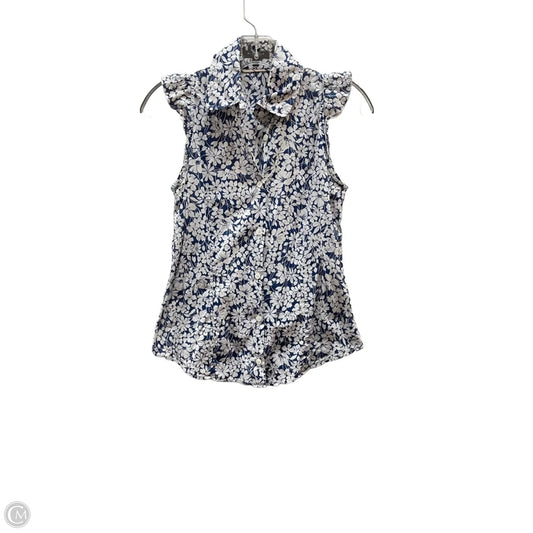 Blouse Luxury Designer By Burberry In Blue, Size: S