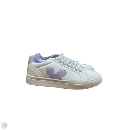 Shoes Sneakers By Disney In Purple & White, Size: 8