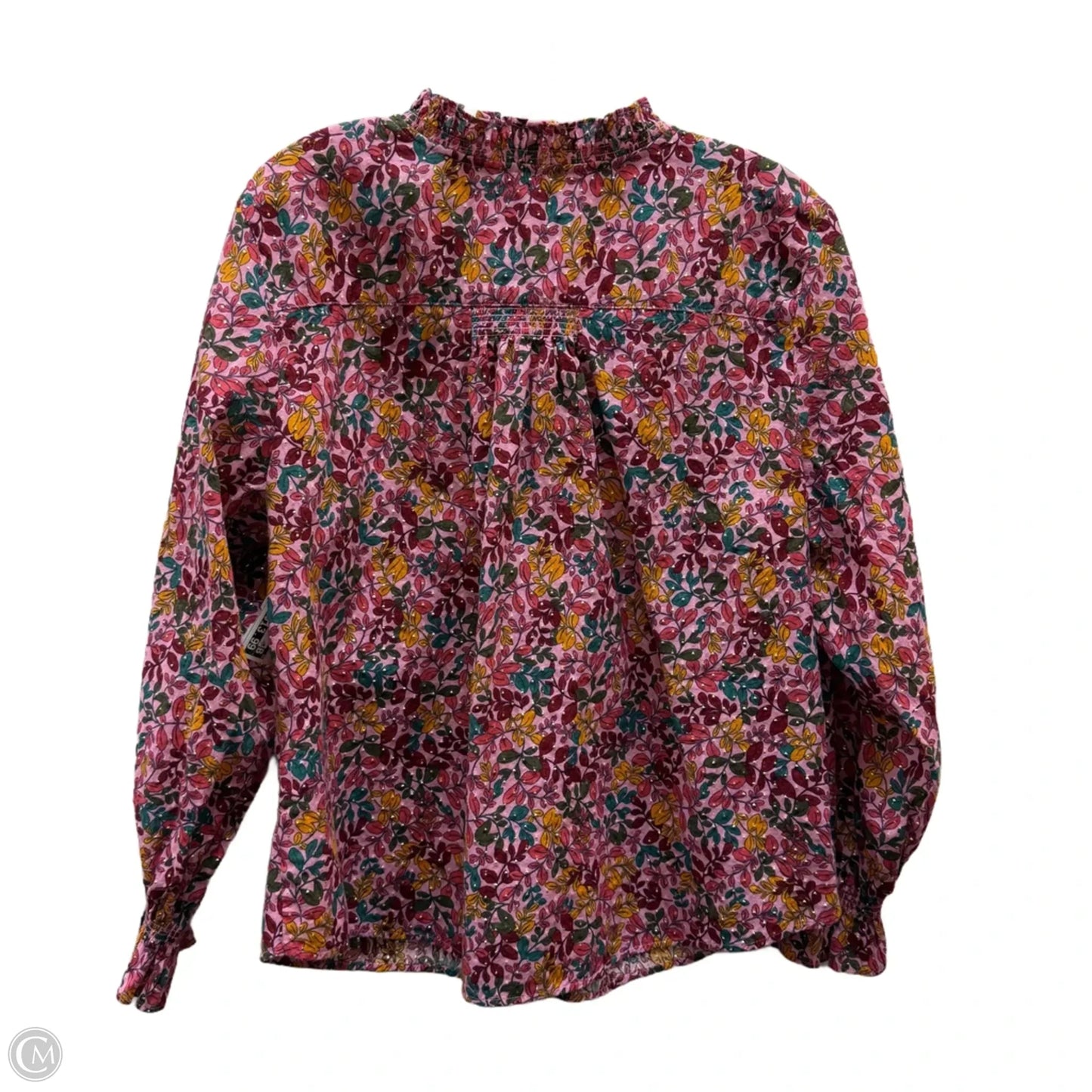 Top Long Sleeve By Talbots In Purple & Red, Size: Xl