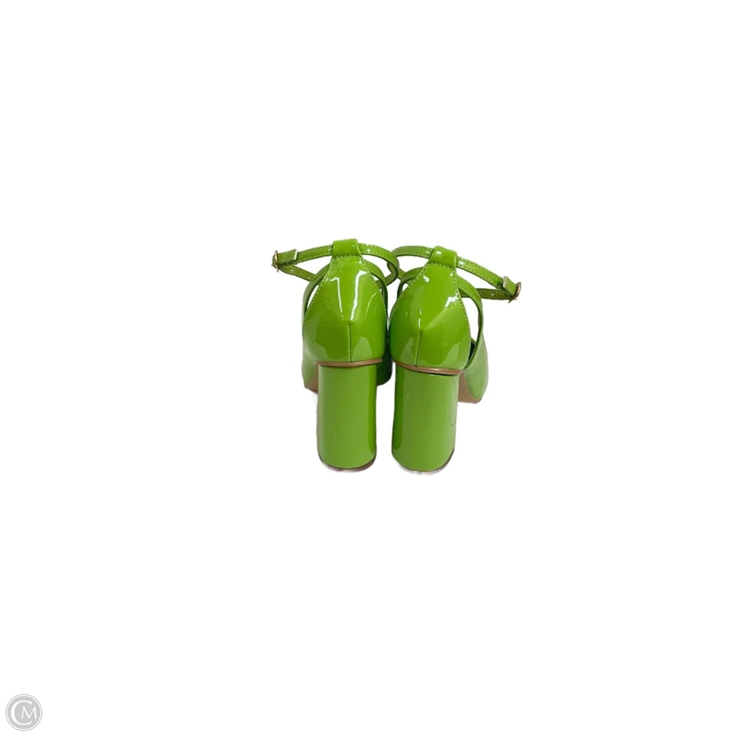 Shoes Heels Block By Bamboo In Green, Size: 7