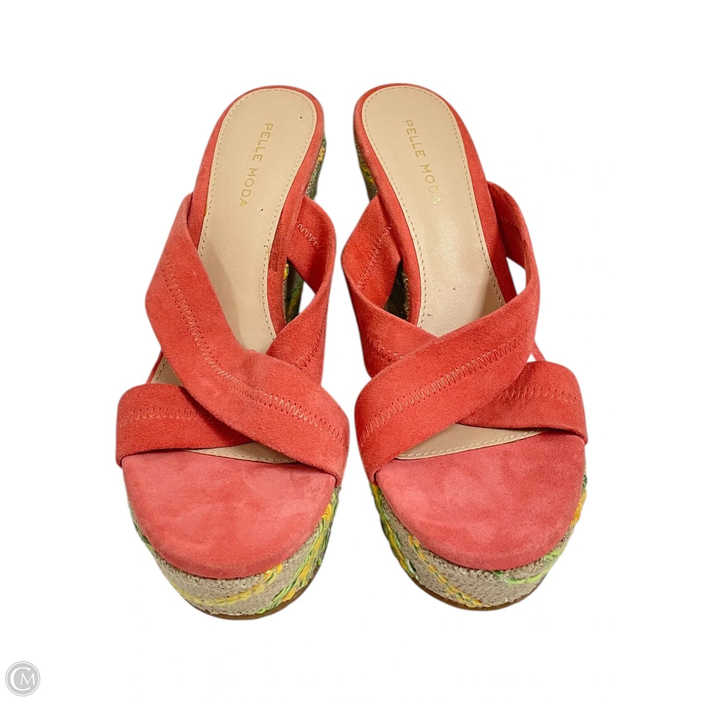 Sandals Heels Wedge By PELLE MODA In Pink, Size: 7