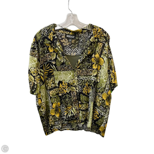 Top Short Sleeve By Briggs In Green, Size: L