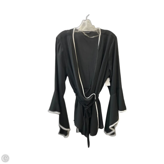 Blouse Long Sleeve By Ashley Stewart In Black, Size: 14