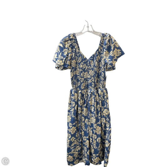 Dress Casual Maxi By Lane Bryant In Blue & Tan, Size: 14