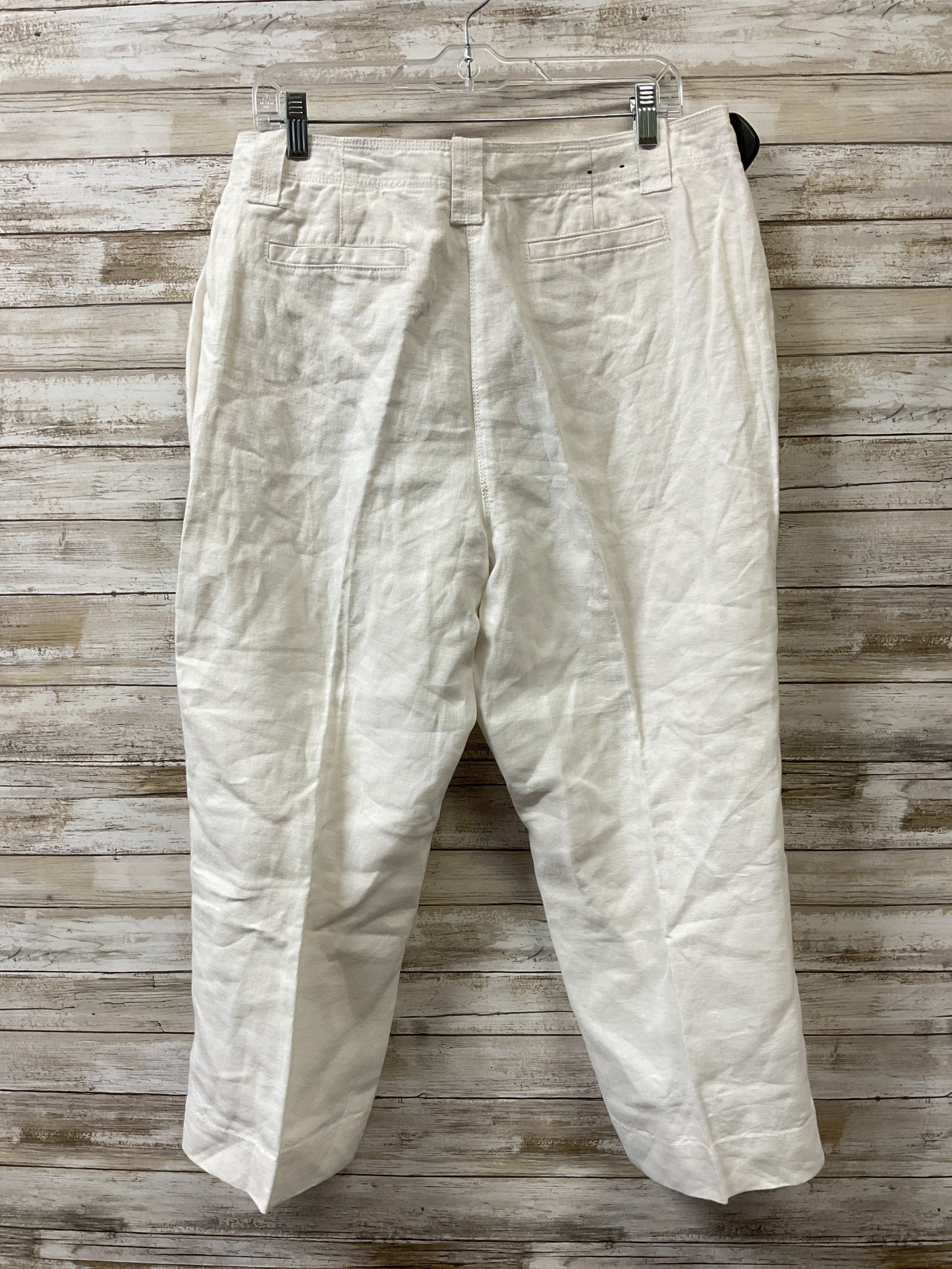 Pants Linen By Charter Club In White, Size:16