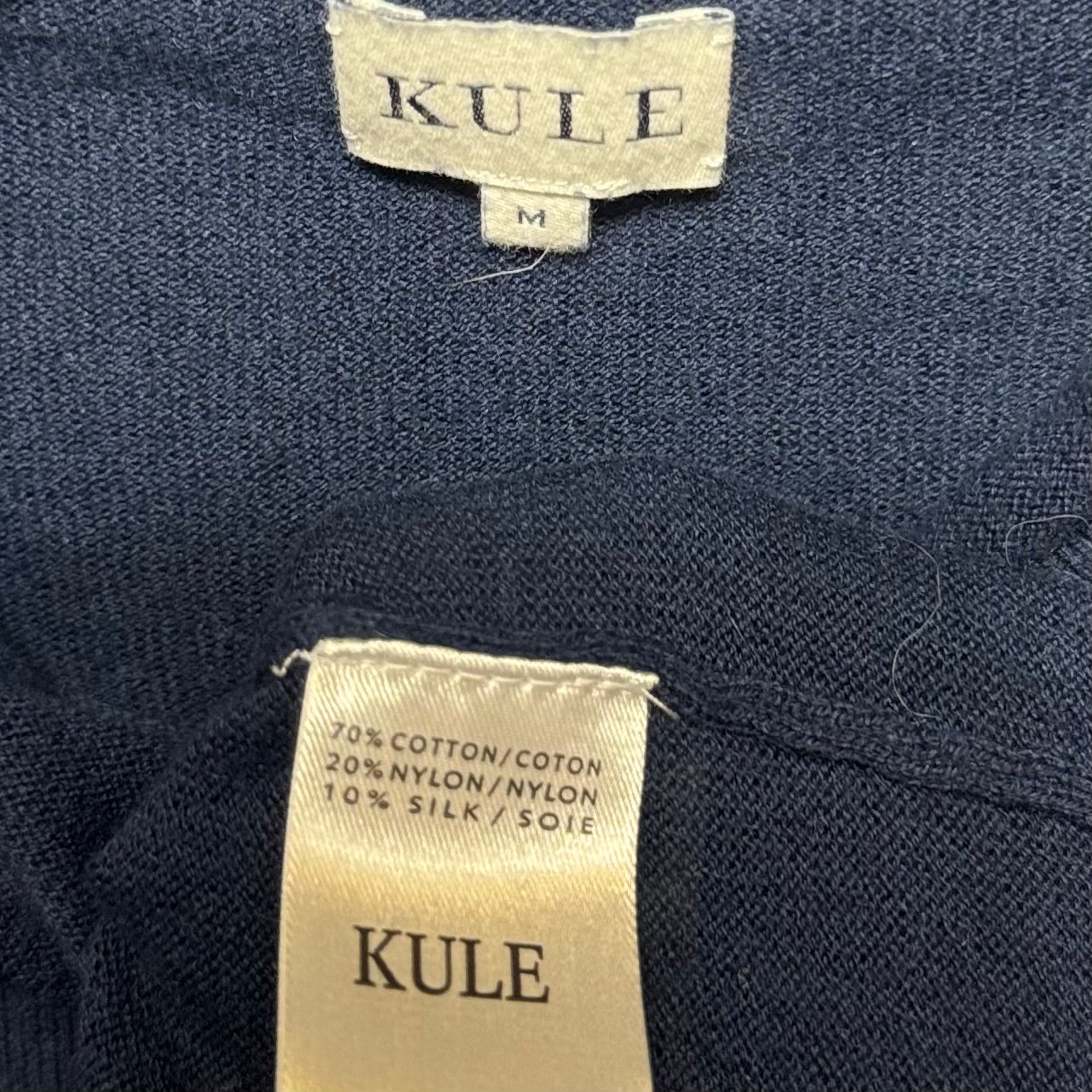 Cotton & Silk Sweater By Kule In Blue, Size: M
