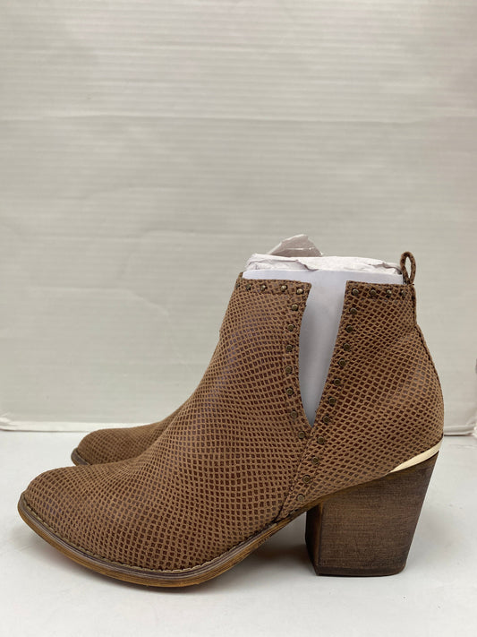 Boots Ankle Heels By Jelly Pop In Brown, Size: 11