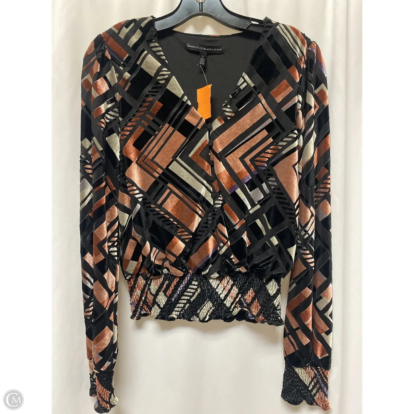 Top Long Sleeve By White House Black Market In Black, Size: S