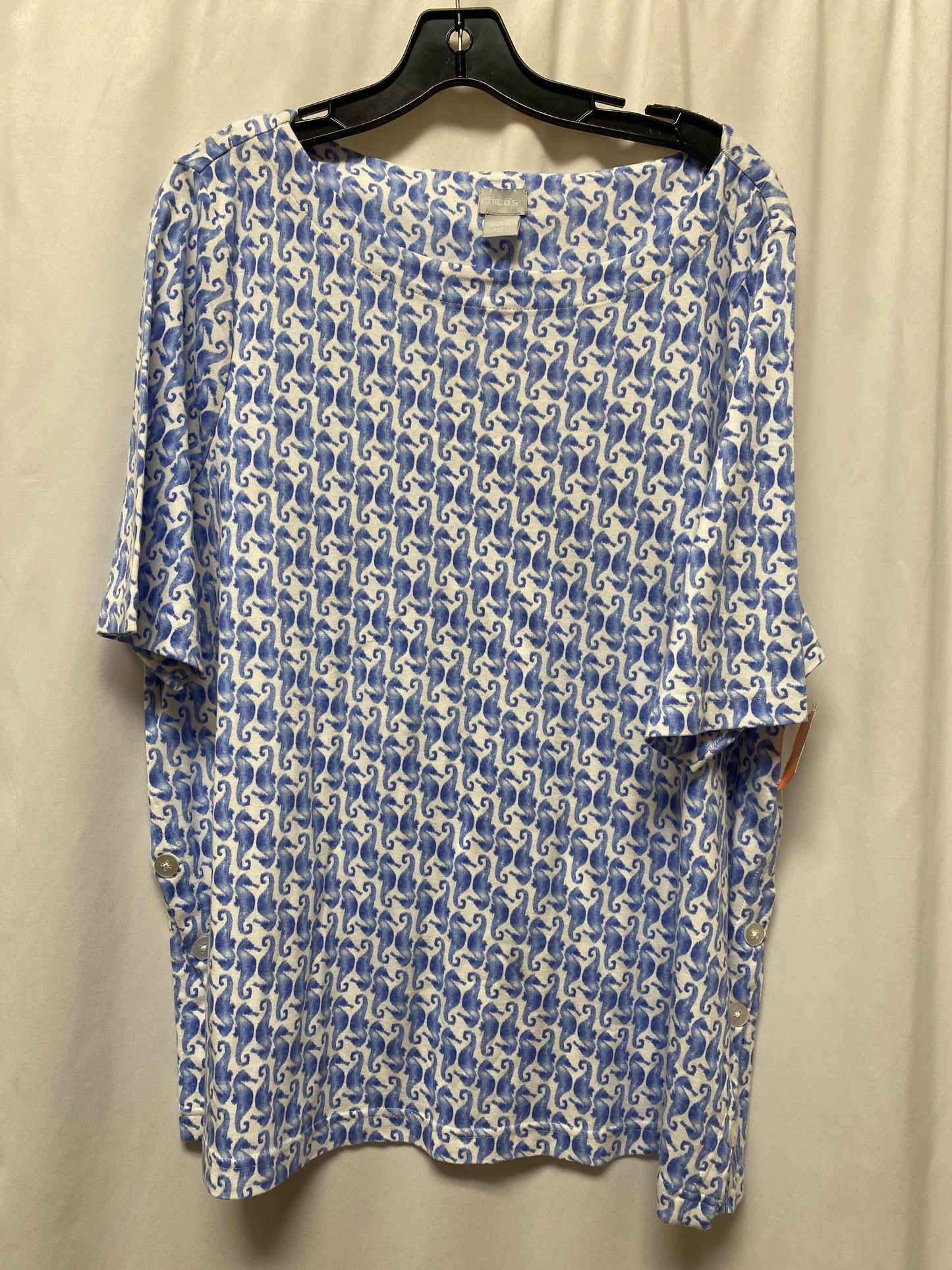 Top Short Sleeve By Chicos  Size: Xxl