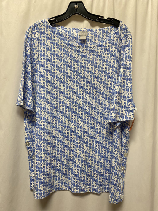 Top Short Sleeve By Chicos  Size: Xxl