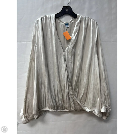 Top Long Sleeve By Old Navy In Tan, Size: Xxl