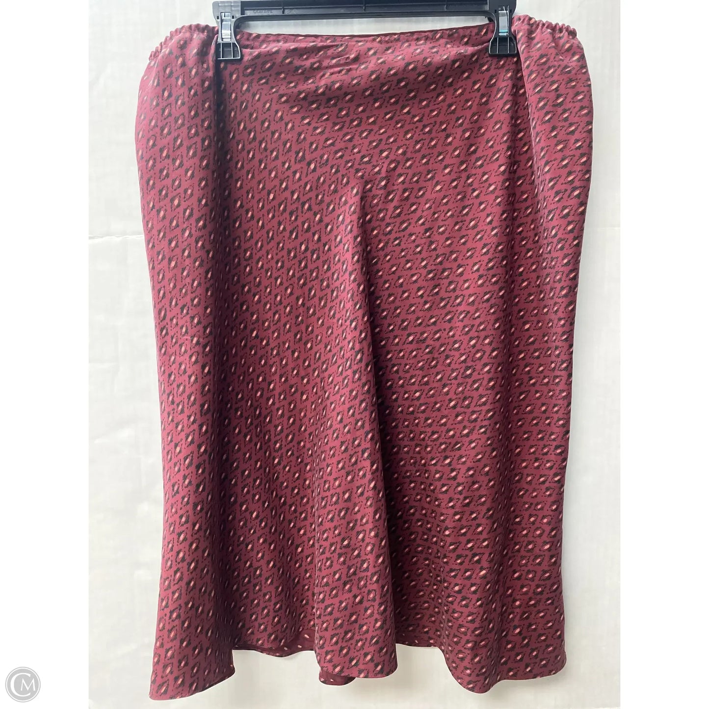 Skirt Midi By New York And Co In Maroon, Size: Xl