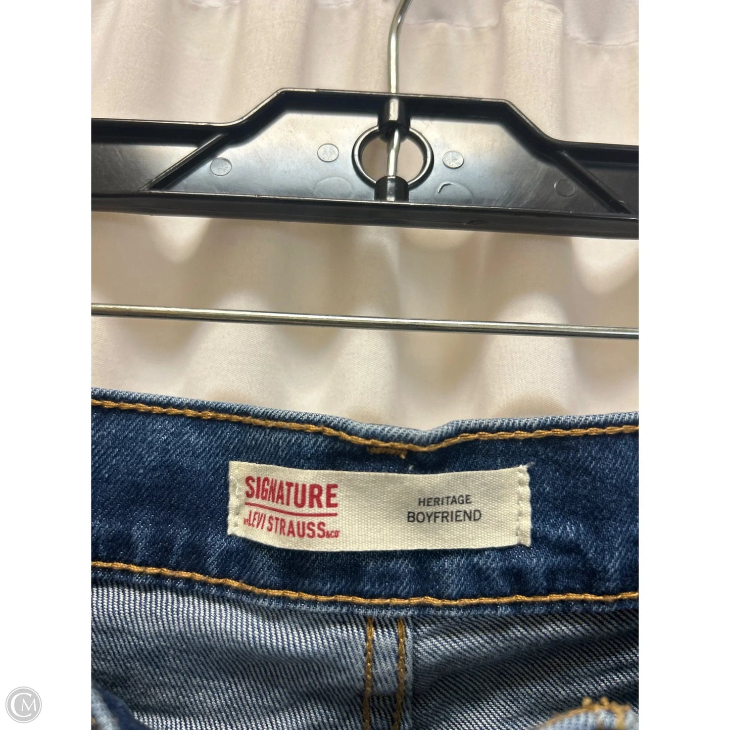 Jeans Boyfriend By Levis In Blue Denim, Size: 18