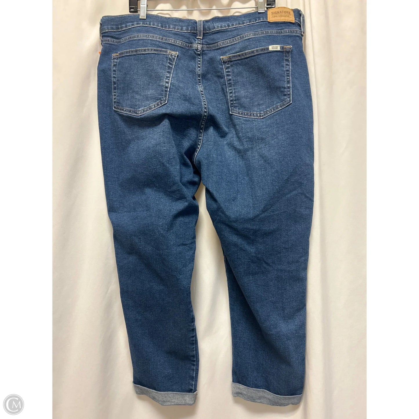 Jeans Boyfriend By Levis In Blue Denim, Size: 18