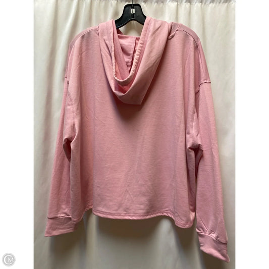 Athletic Sweatshirt Hoodie By Adrienne Vittadini In Pink, Size: 3x