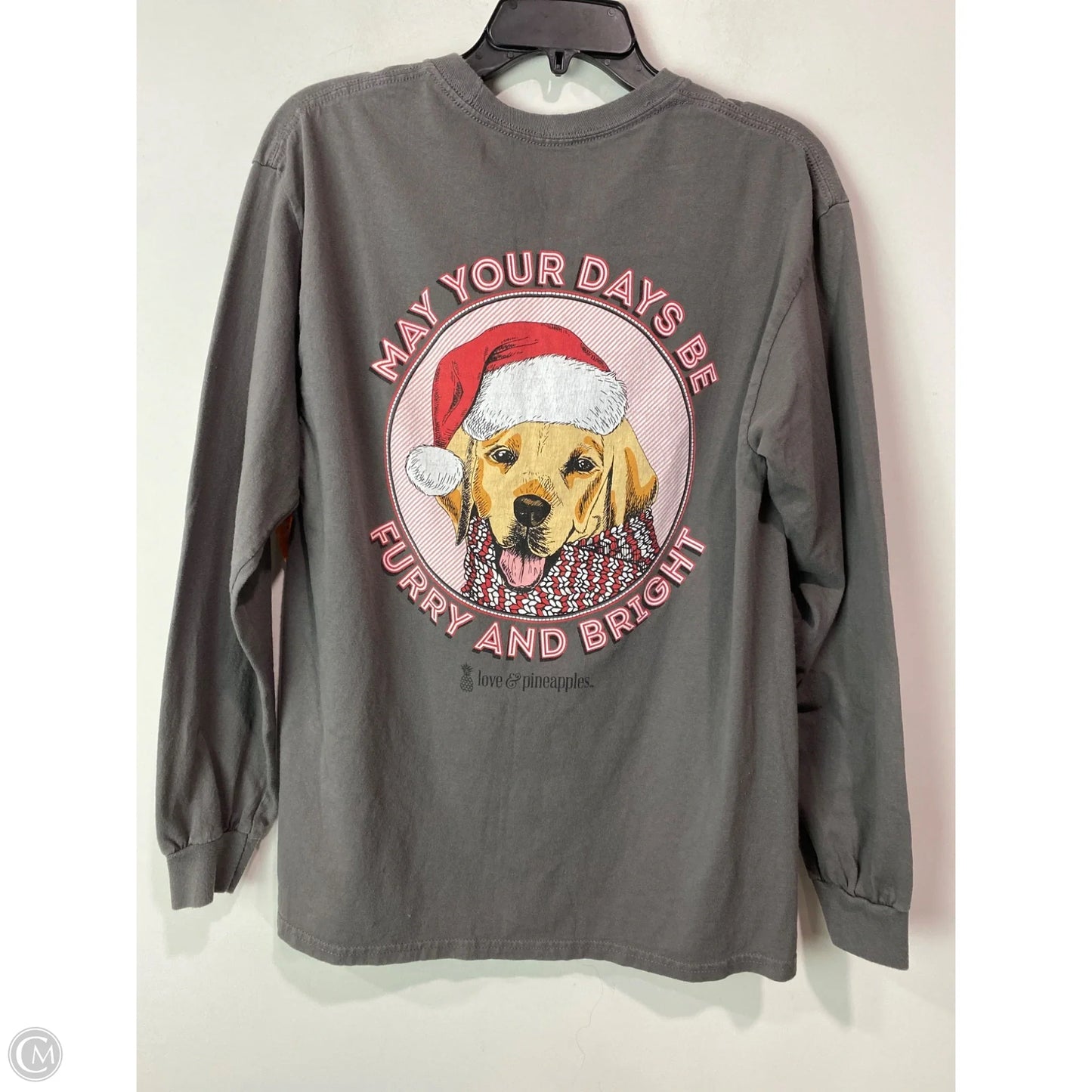 Top Long Sleeve By Clothes Mentor In Grey, Size: L