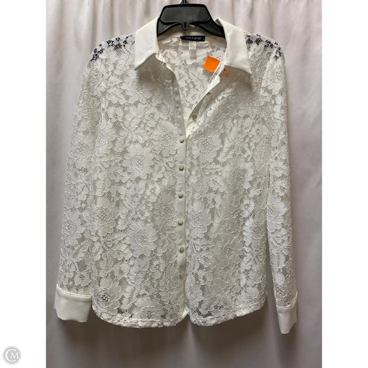 Top Long Sleeve By Cable And Gauge In White, Size: M