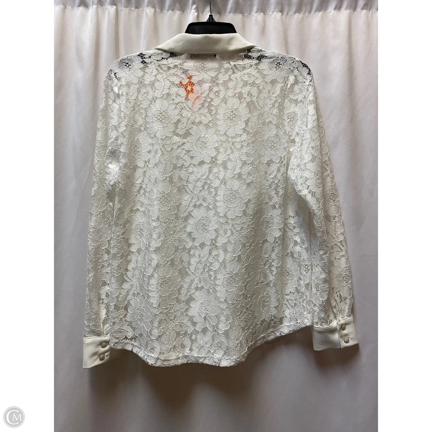 Top Long Sleeve By Cable And Gauge In White, Size: M