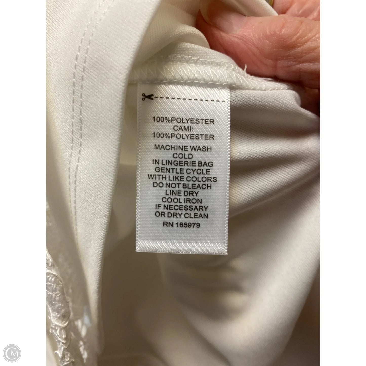 Top Long Sleeve By Cable And Gauge In White, Size: M