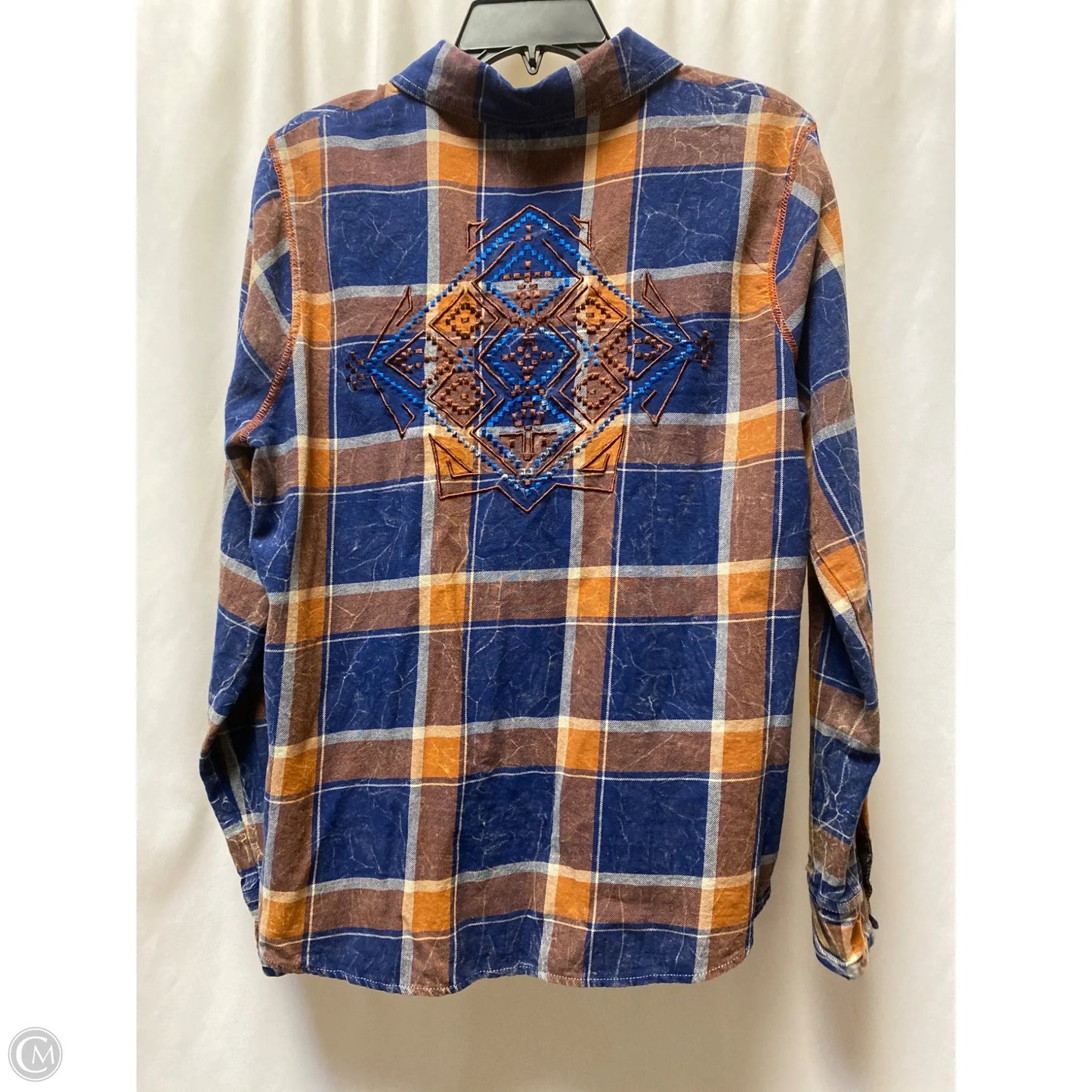 Top Long Sleeve By Bke In Navy, Size: L