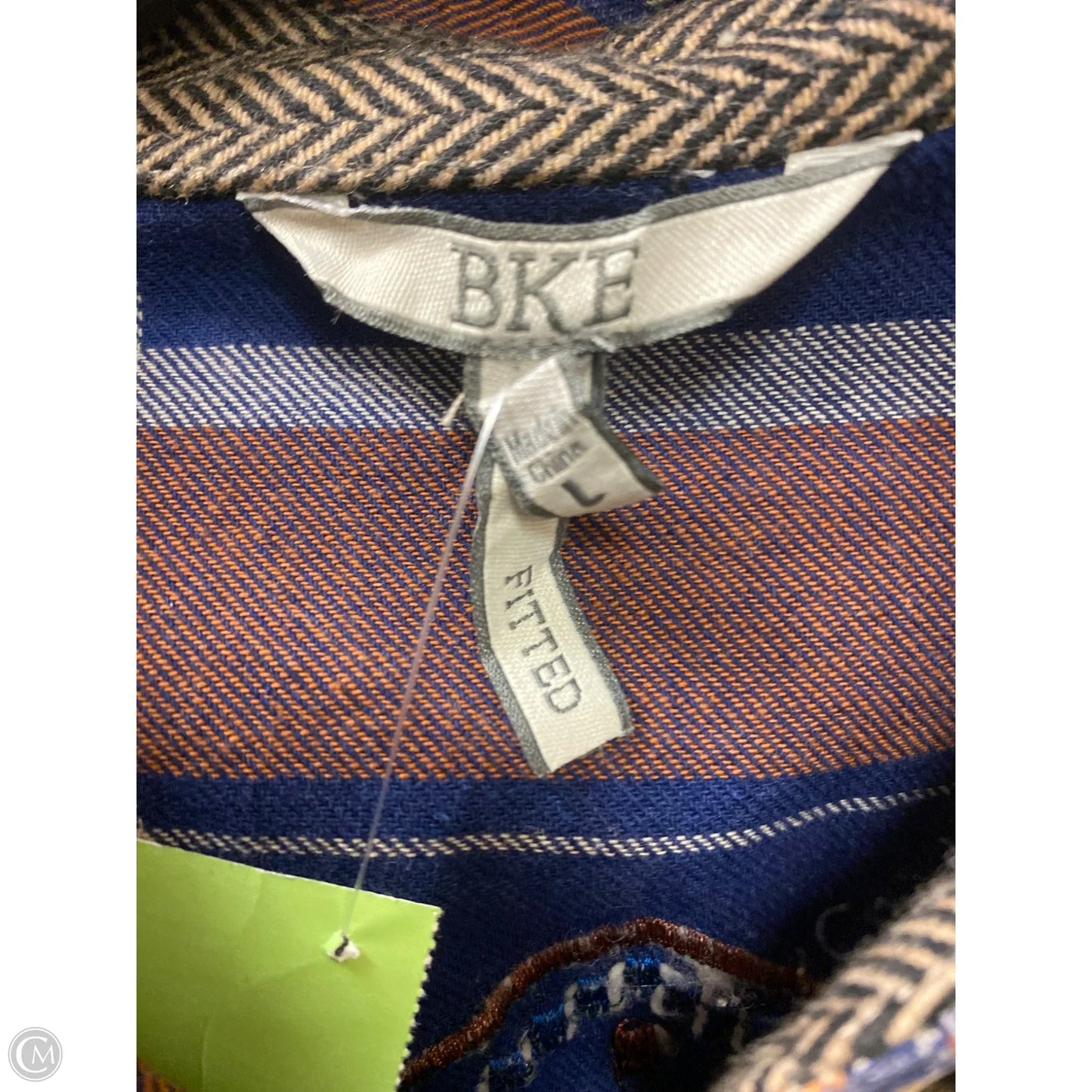 Top Long Sleeve By Bke In Navy, Size: L