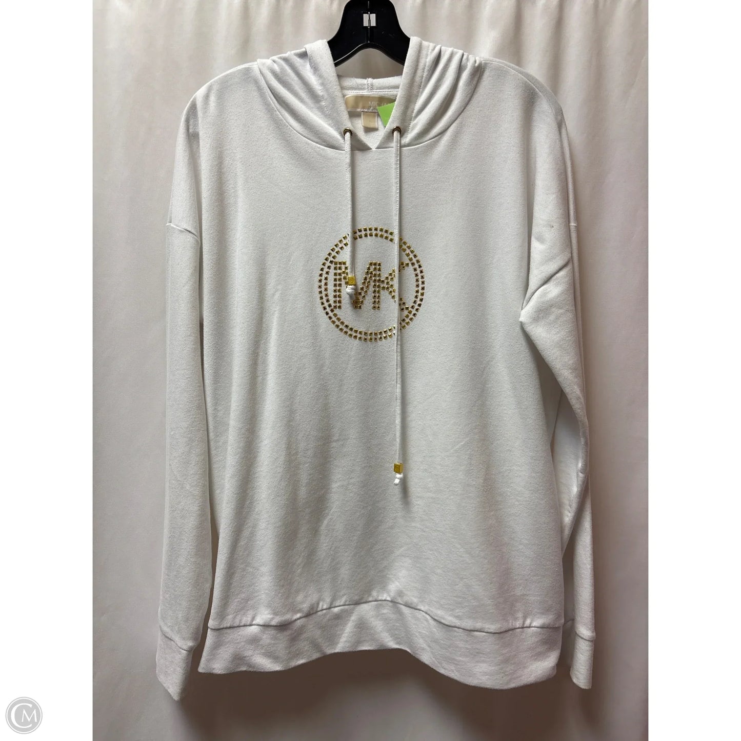 Top Long Sleeve Designer By Michael Kors In White, Size: L