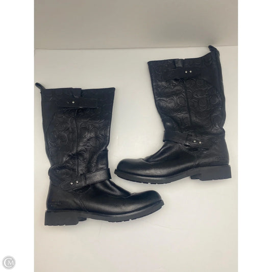 Boots Designer By Coach In Black, Size: 8.5