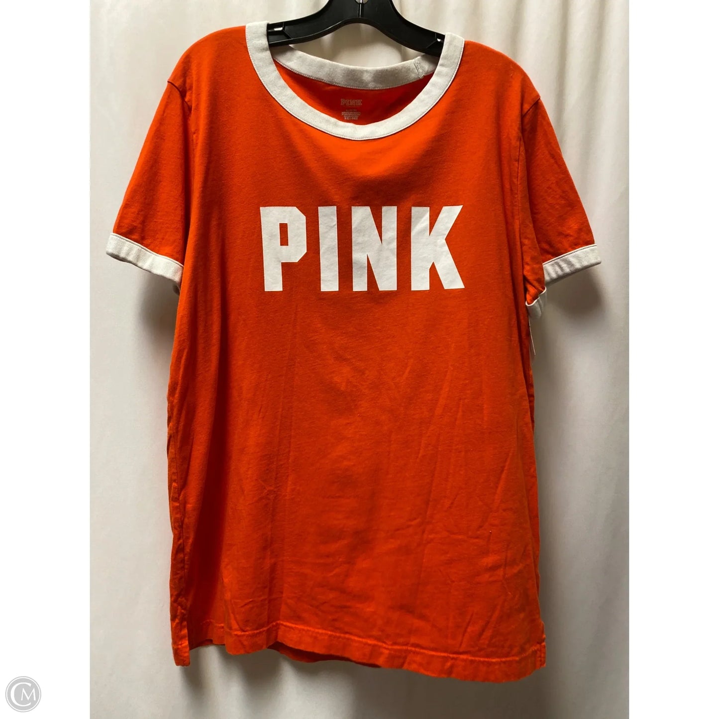 Top Short Sleeve By Pink In Orange, Size: M