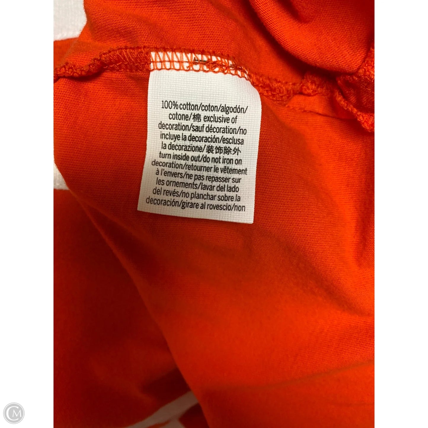 Top Short Sleeve By Pink In Orange, Size: M