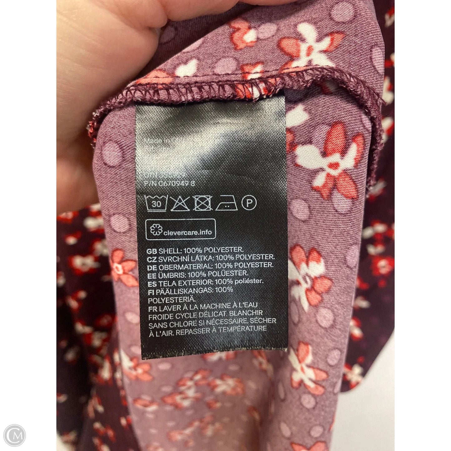 Dress Casual Maxi By H&m In Maroon, Size: Xs