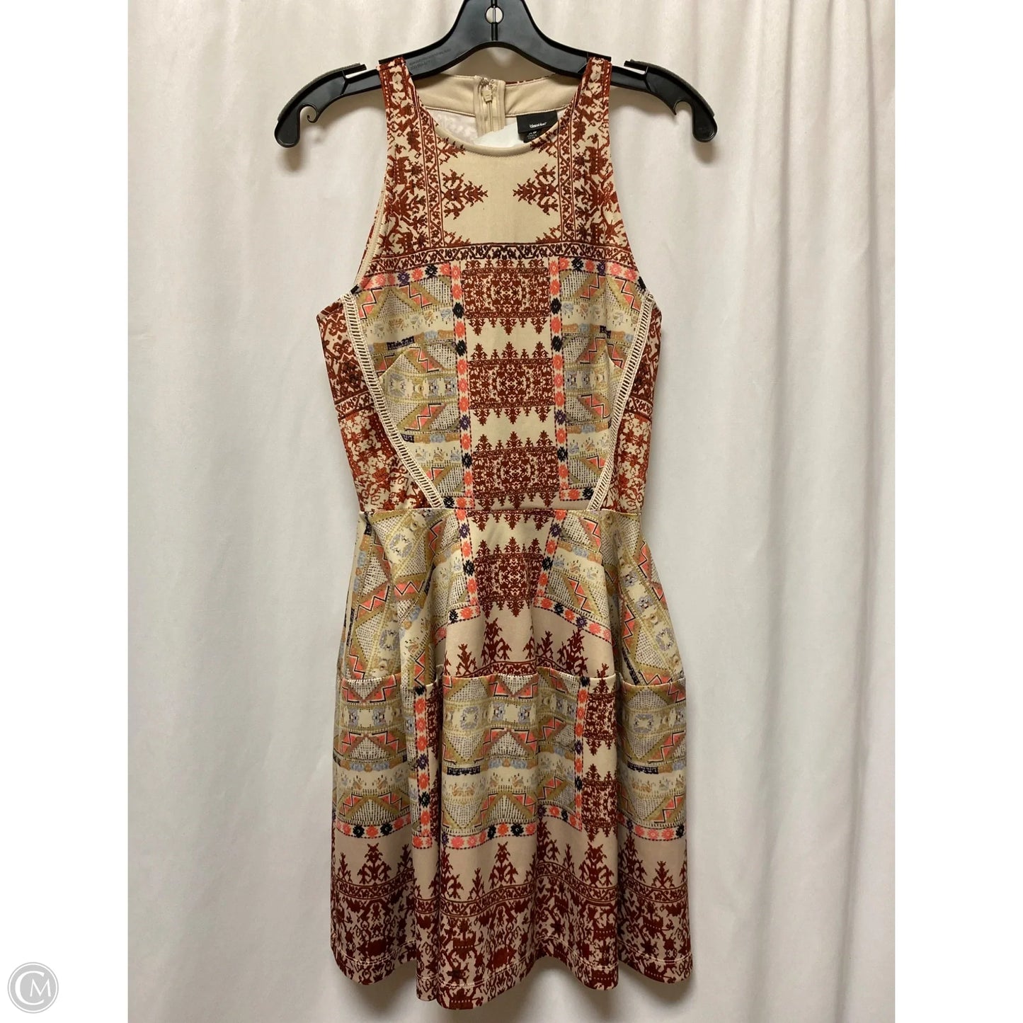 Dress Casual Midi By Mossimo In Taupe, Size: Xs