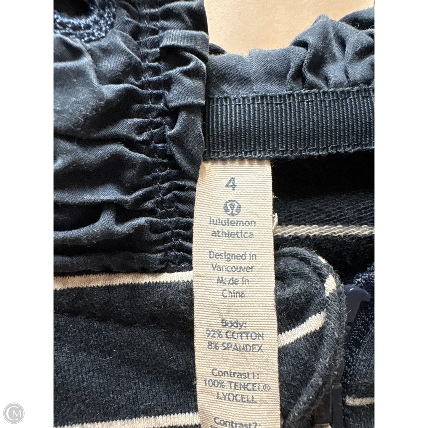 Athletic Top Long Sleeve Hoodie By Lululemon In Navy, Size: 4