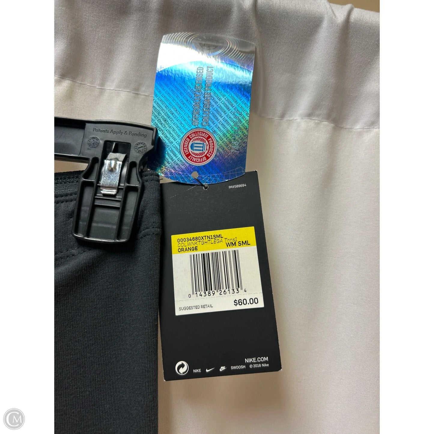 Athletic Leggings By Nike In Orange, Size: M