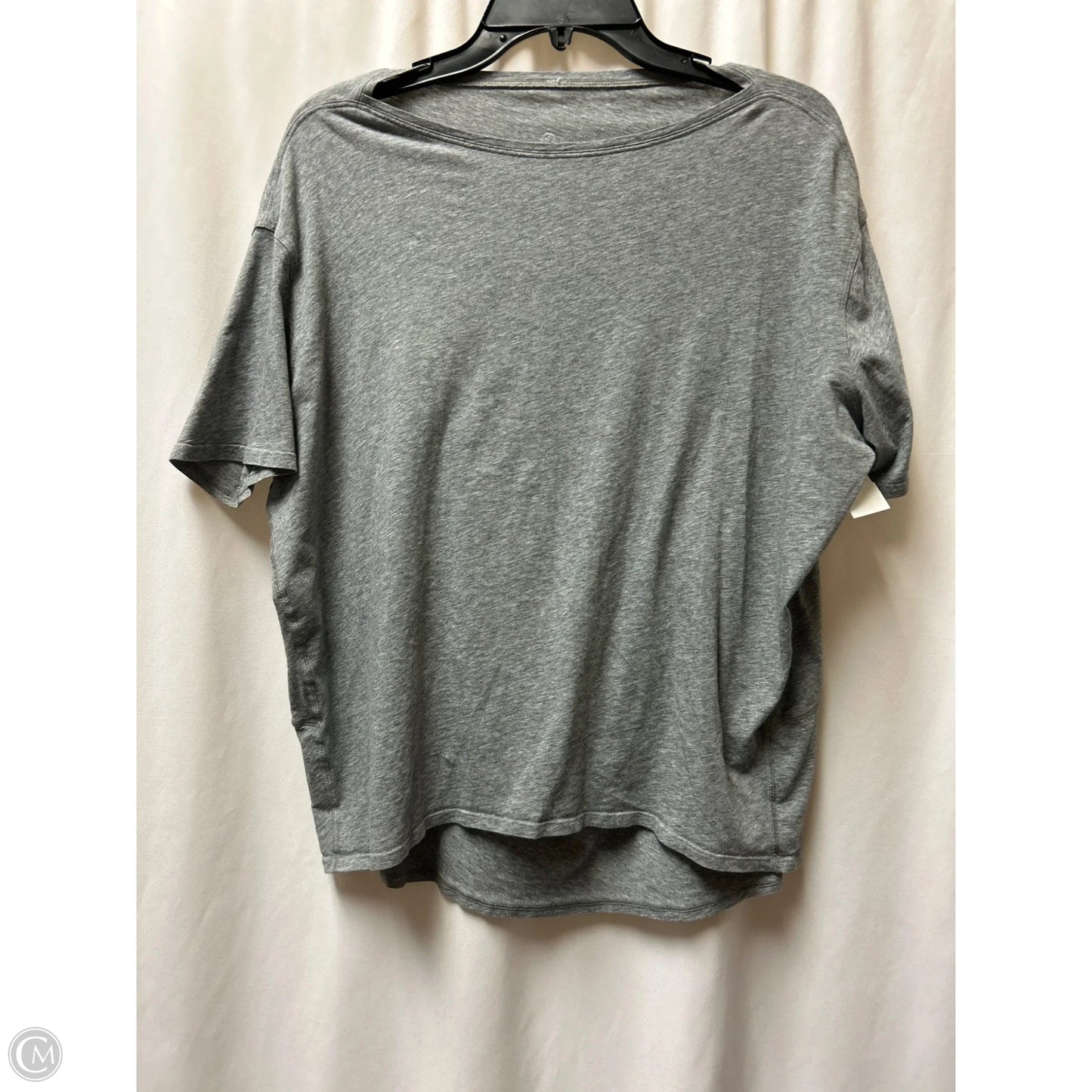 Top Short Sleeve By Lululemon In Grey, Size: M
