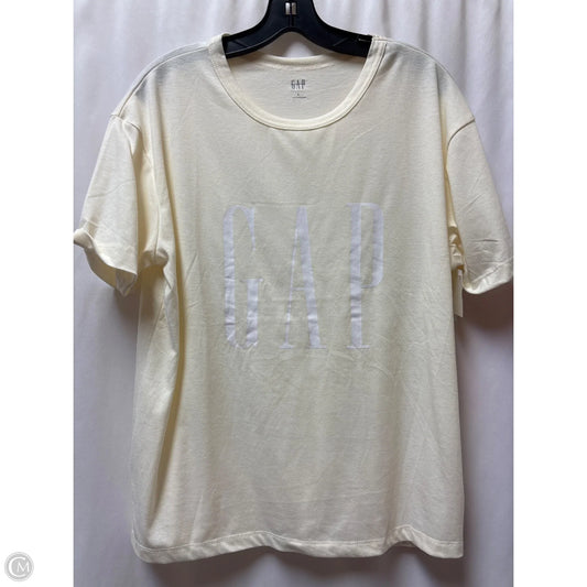Top Short Sleeve By Gap In Yellow, Size: L