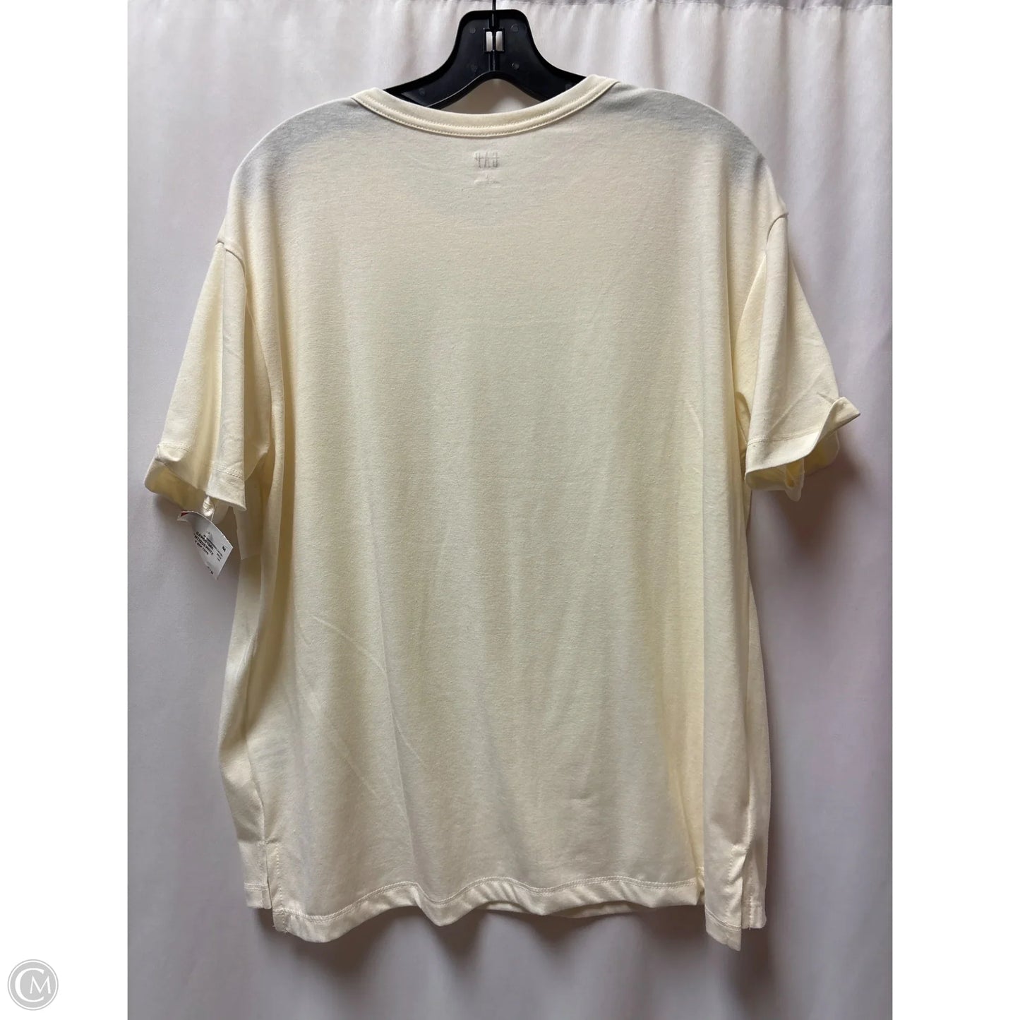 Top Short Sleeve By Gap In Yellow, Size: L
