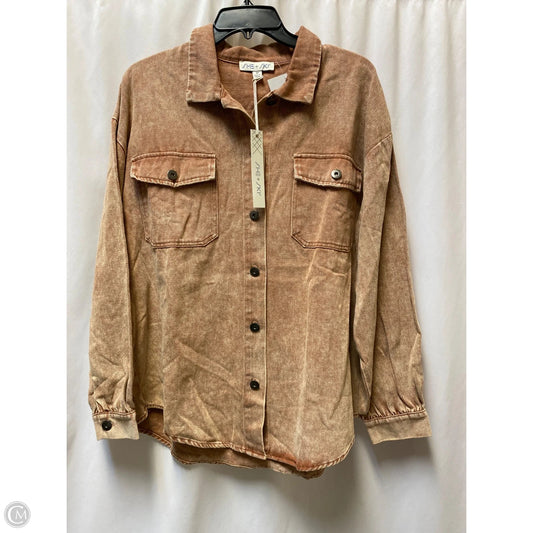 Jacket Denim By She + Sky In Orange, Size: M