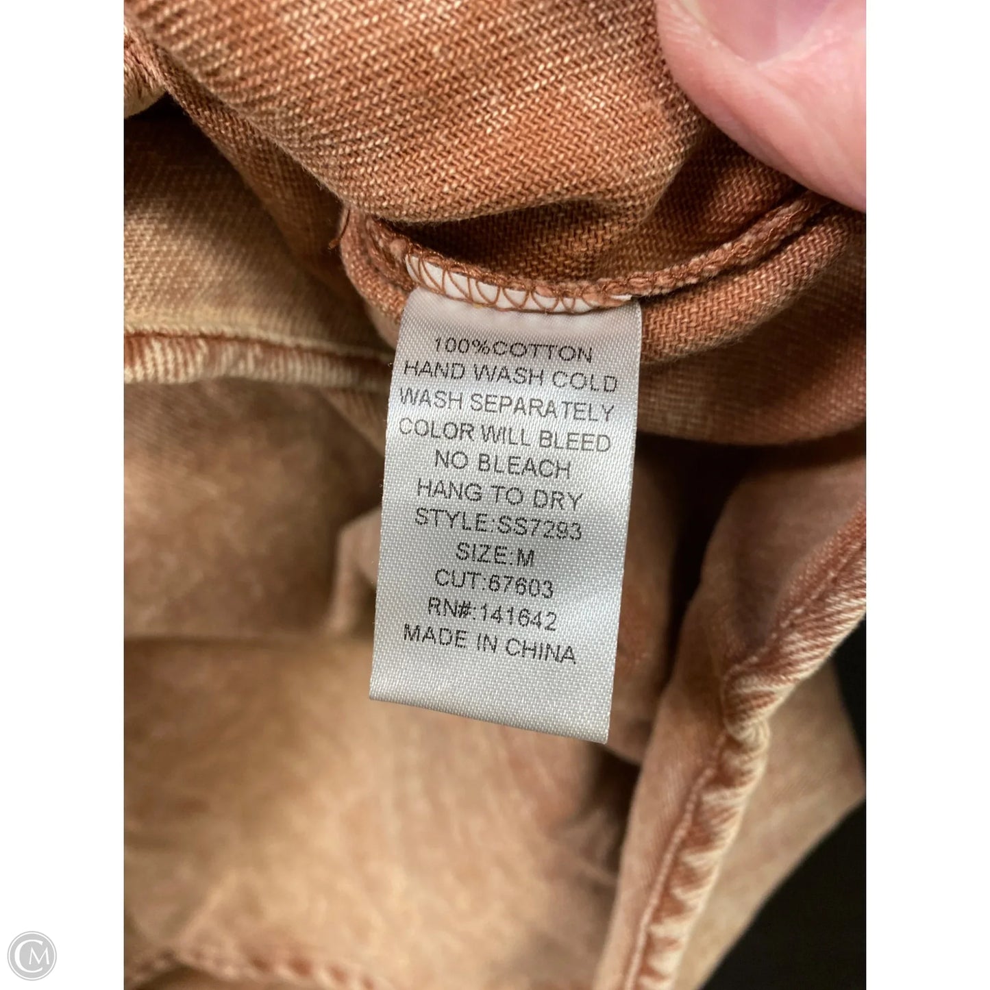 Jacket Denim By She + Sky In Orange, Size: M