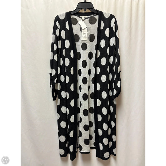 Cardigan By Cato In Black & White, Size: Xl