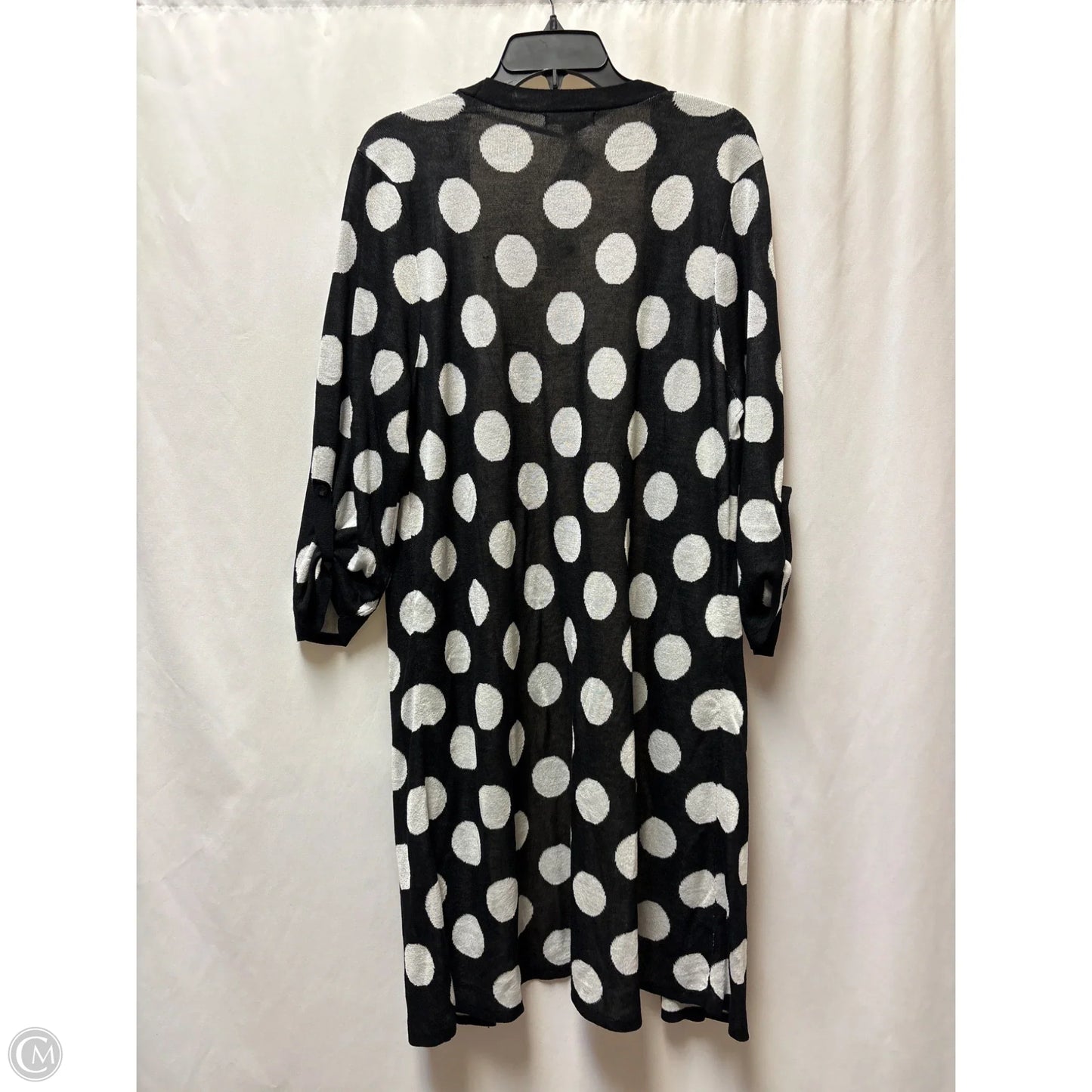 Cardigan By Cato In Black & White, Size: Xl