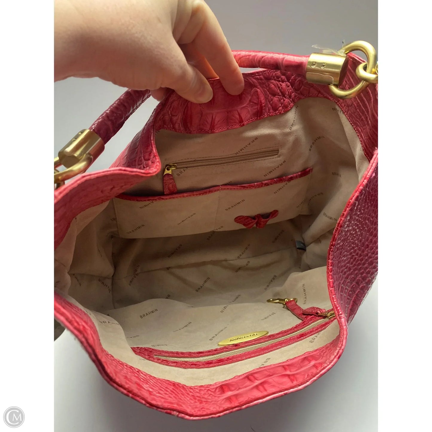 Handbag Designer By Brahmin, Size: Large