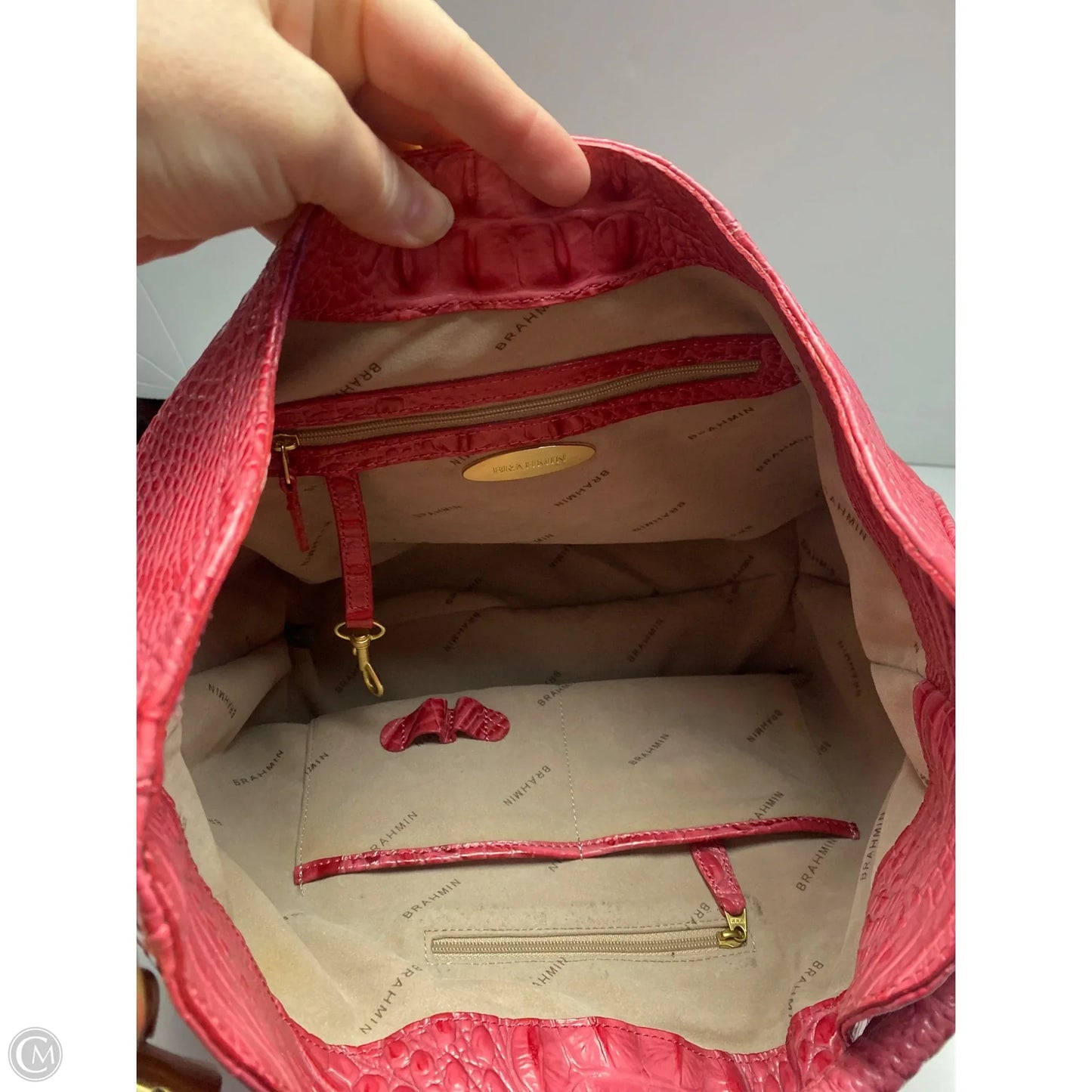 Handbag Designer By Brahmin, Size: Large