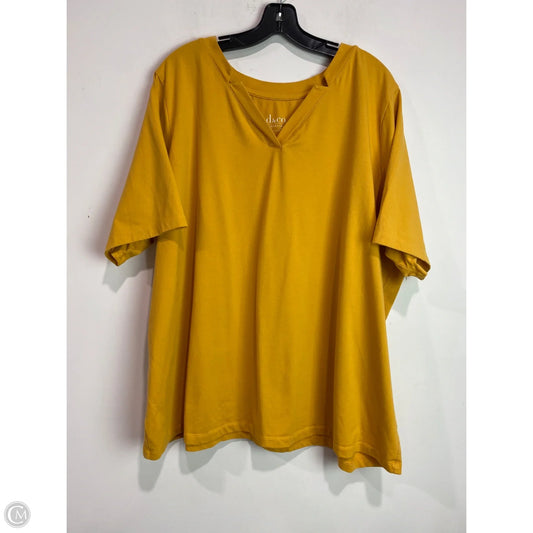 Top Short Sleeve By Clothes Mentor In Yellow, Size: 3x