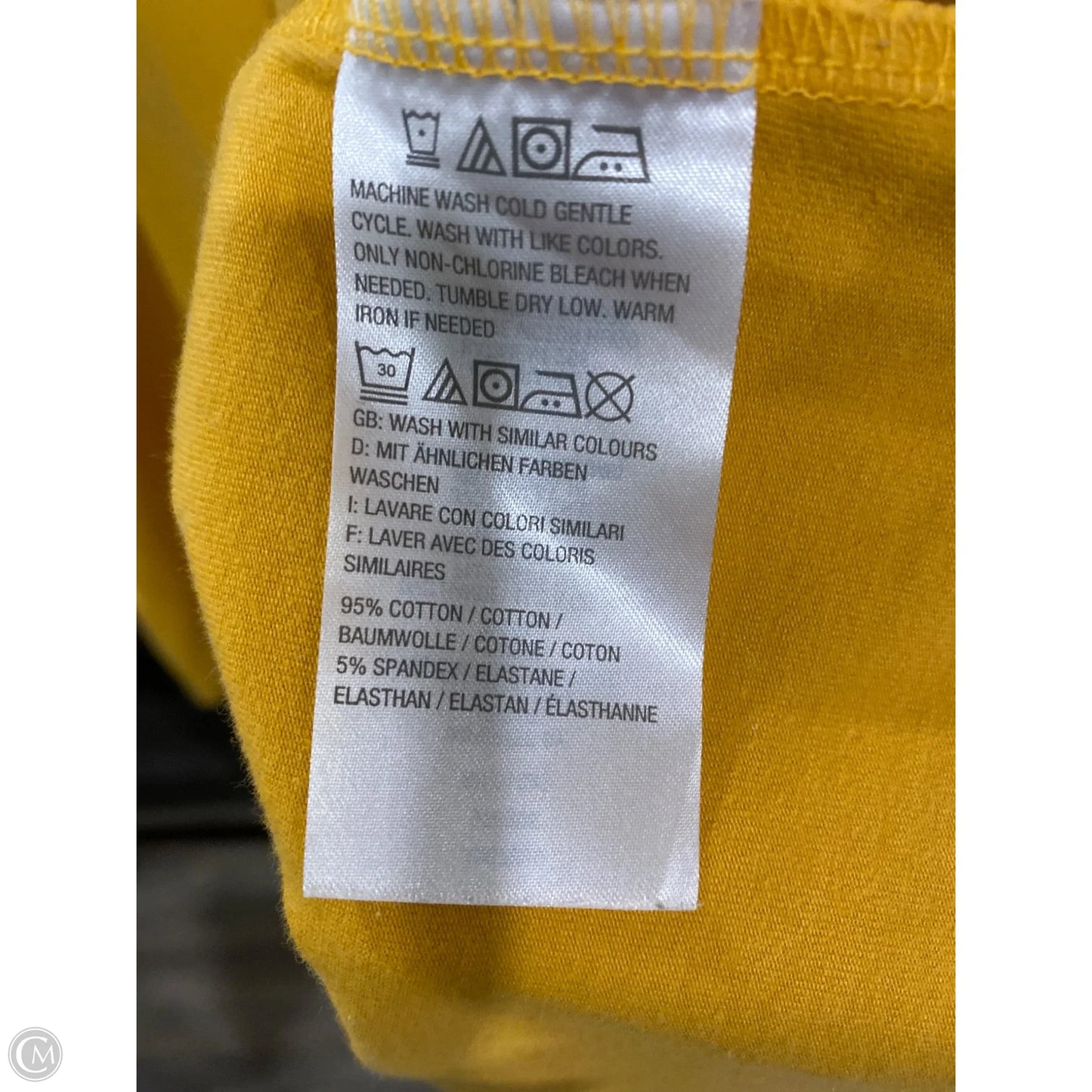 Top Short Sleeve By Clothes Mentor In Yellow, Size: 3x