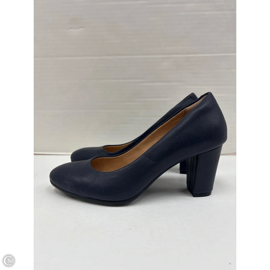 Shoes Heels Kitten By Sofft In Navy, Size: 6.5
