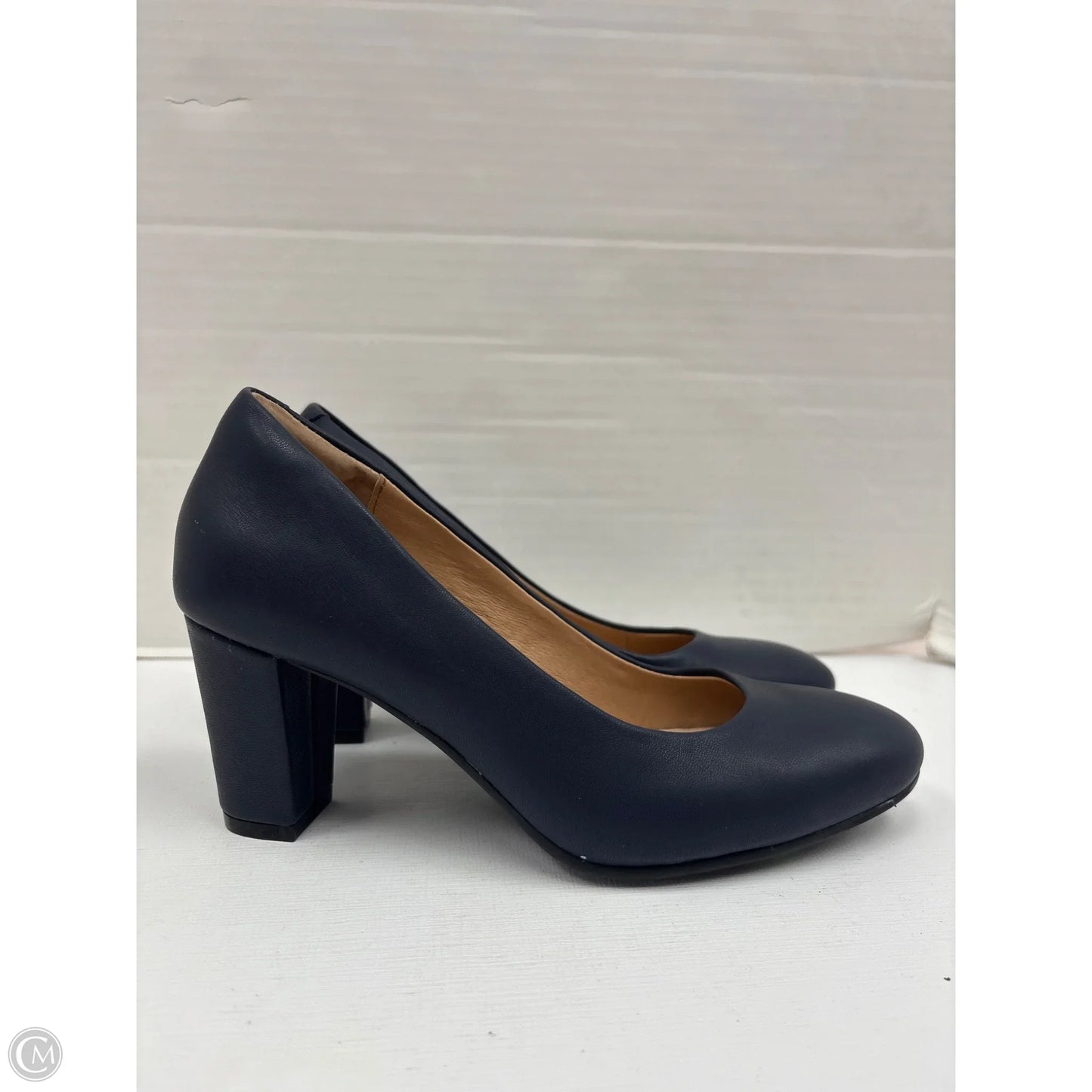 Shoes Heels Kitten By Sofft In Navy, Size: 6.5