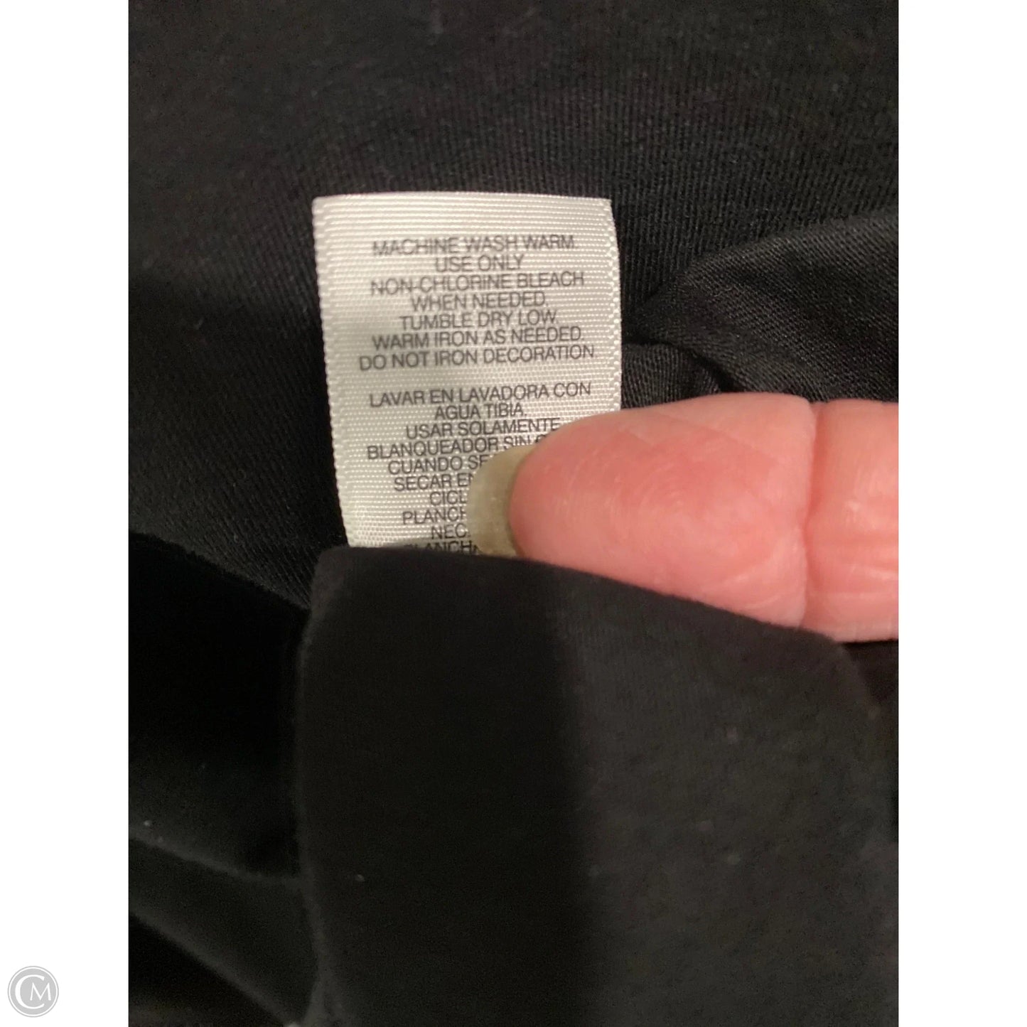 Top Short Sleeve By Clothes Mentor In Black, Size: 1x